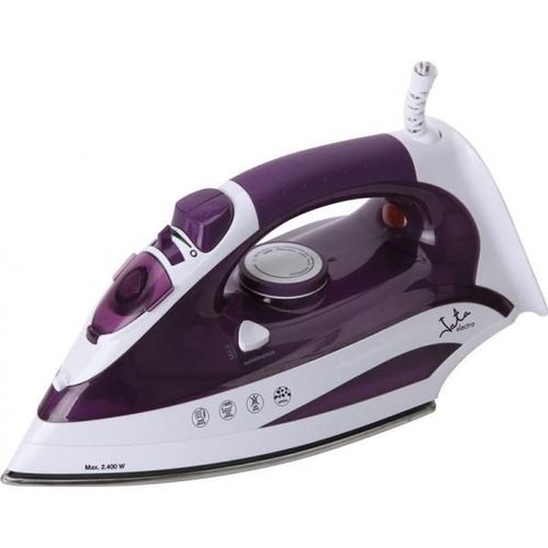 JATA PL225 fer à repasser Fer à vapeur Semelle en acier inoxydable 2400 W Violet, Blanc