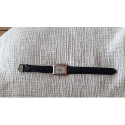 Montre Torrente Quartz Femme Bracelet Cuir Noir Accessoire De Mode De Marque A Pile Elegant Style Art Deco Retro Vintage