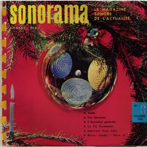 Sonorama N°3 Numéro De Noël / Paul Anka /Les Petits Écoliers Chantants De Bondy/ La France À L'aube De 1959