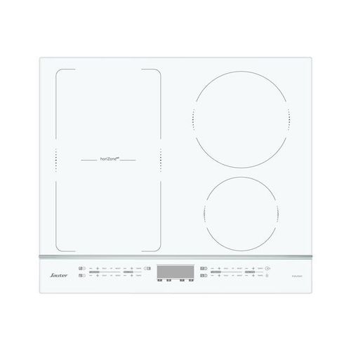 Sauter SPI4664W - Table de cuisson à induction - 4 plaques de cuisson - Niche - largeur : 56 cm - profondeur : 49 cm - avec garnitures en aluminium anodisé - blanc