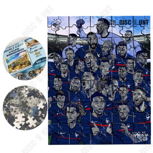 Puzzle Euro 2020 Équipe De France 50*35cm 500 Pièces Impression Hd Adultes Enfants Jouets Éducatif Divertissement Football