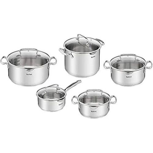 Ensemble De Casseroles - Tefal - Duetto+ - Acier Inoxydable 18/10 - Compatible Induction - Garantie 2 Ans