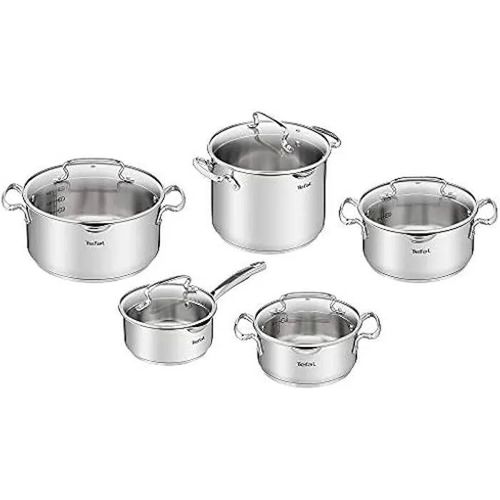 Ensemble De Casseroles - Tefal - Duetto+ - Acier Inoxydable 18/10 - Compatible Induction - Garantie 2 Ans