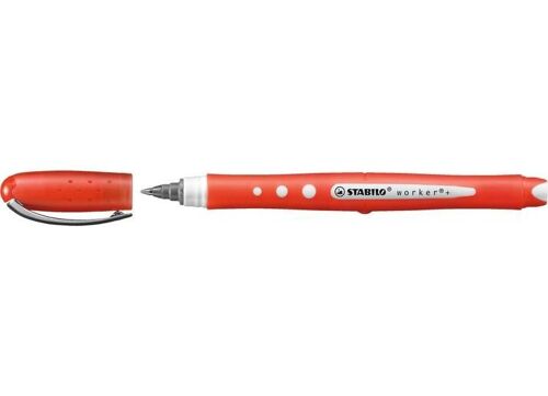 Stabilo Lot De 5 Rollers Worker Colorful Encre Liquide 100% Grip Tracé 0,5 Mm Rouge