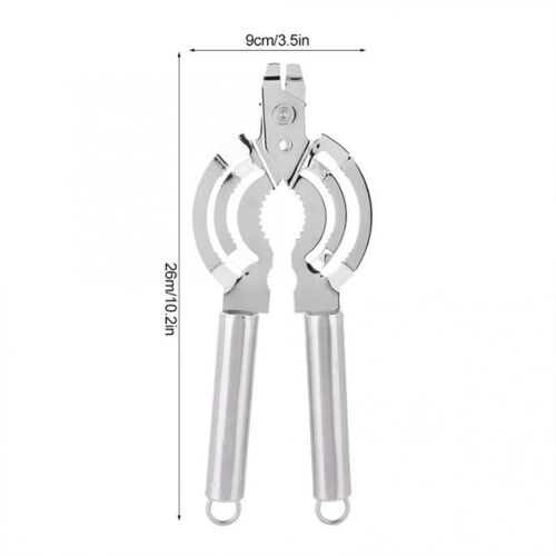 Ouvre-Boîte Rapide Outils De Cuisine 4 En 1 Professionnel Manuel En Acier Inoxydable Ouvre-Bocal En Noyer Gadget De Cuisine