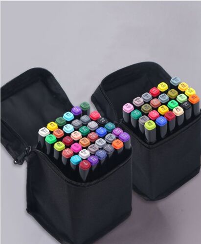80 Couleurs Feutres à Alcool Kit Double Pointe Stylo Marqueur dAquarelle, Créatif pour Débutants Graffiti DIY Art Esquisse
