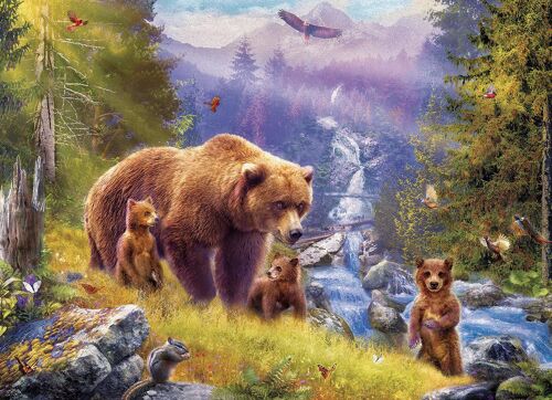 Puzzle Pièces Xxl - Grizzly Cubs - Puzzle 500 Pièces