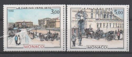 Monaco 1982: Timbre N° 1340 Et 1341 Reproduisant Deux Tableaux Représentant Le Monaco De La Belle Epoque.