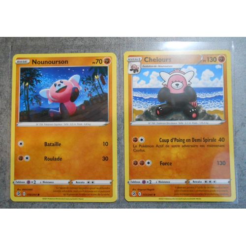 Nounourson 150/264 + Chelours 151/264 - Eb8 - Poing De Fusion - Vf