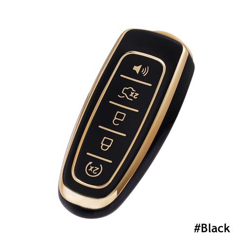 Coque De Protection Pour Clé Télécommande À 5 Boutons, Étui De Protection Pour Clé De Voiture Ford Edge Escape Expedition Explorer Focus Taurus Flex C-Max