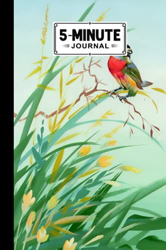 Five Minute Journal: Premium Birds Cover 5 Minute Journal For Practicing Gratitude, 120 Pages, Size 6" X 9" By Winfried May