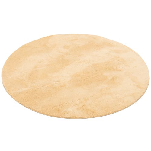 Pergamon Tapis De Luxe En Fourrure Super Douce Perle Ronde Blanc 200x200 Cm