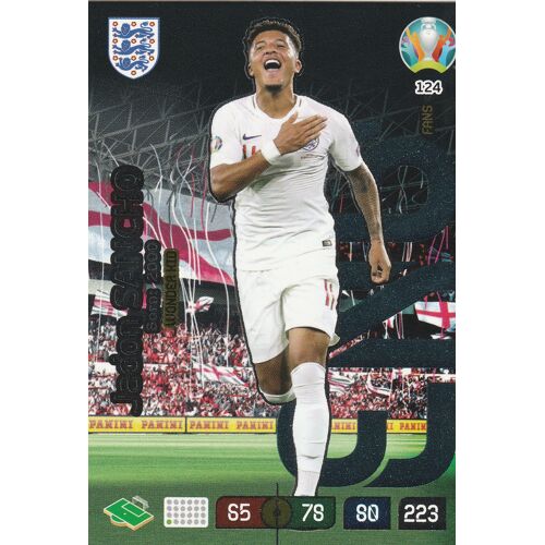 N° 124 - Carte Panini Foot Adrenalyn Xl - Uefa Euro 2020 - Jadon Sancho - Wonder Kid - England / Angleterre