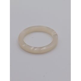 Bague En Resine ,Blanc Nacré,Taille 16.56 Mm