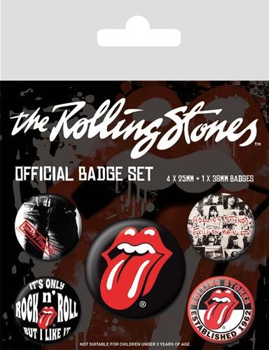 Pyramid Rolling Stones Badges 5 Pack / Pin Badge