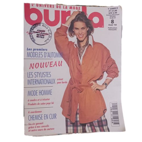 Magazine Burda L'univers De La Mode Août 94