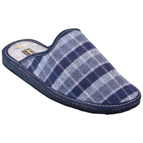 Pantoufle Mule Jacquard Pulidines Bleu