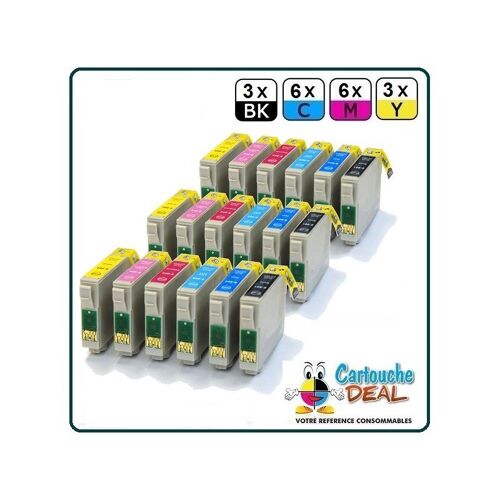 EPSON T0807 : Lot 18 cartouches compatible Stylus Photo PX710 PX720 PX730 PX800