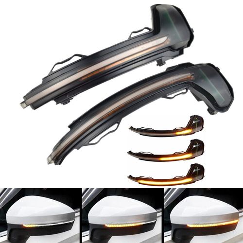 Clignotant Led Pour Vw Volkswagen Tiguan Mk2 2017 Touareg Mk3 2019, Clignotant Dynamique, Rétroviseur Latéral, Indicateur Séquentiel, 2 Pièces