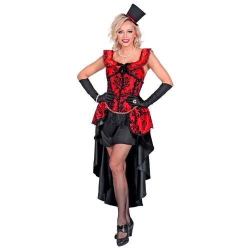 Déguisement Burlesque Robe Asymétrique Rouge Femme
