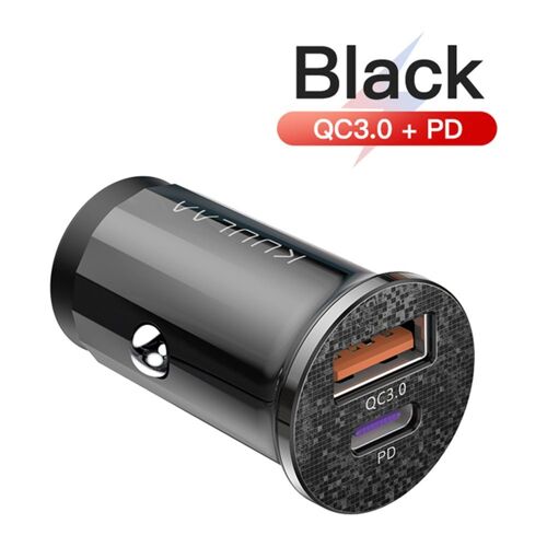Chargeur De Voiture 36w Pour Xiaomi Redmi Et Samsung, Charge Rapide Qc 3.0 Pd, Usb Type C