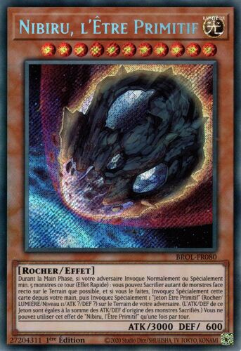 Yu-Gi-Oh! - Brol-Fr080 - Nibiru, L'être Primitif - Secret Rare 1ère Édition