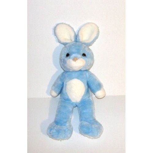 Lapin Bleu Blanc Ajena Ancienne Peluche Lapin 43 Cm Vintage