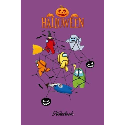 Notebook - Happy Halloween Kids Collection Pumpkin Journal 440: Halloween Journal_6in X 9in X 114 Pages White Paper Blank Journal With Black Cover Perfect Size