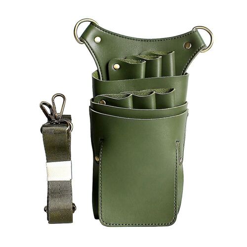 2024 vert clair Ciseaux Pochette Salon En Cuir Barbier Coiffure Ciseaux Étui Cheveux Styliste Outils Sac