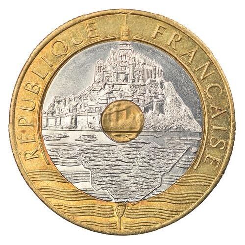Monnaie, France, Mont Saint Michel 20 Francs - 1992