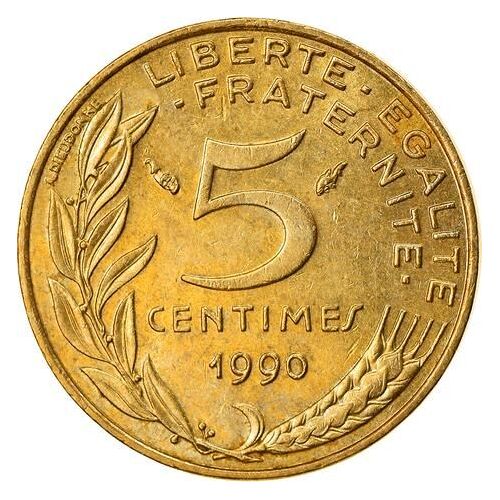 Monnaie, France, Marianne 5 Centimes - 1990 