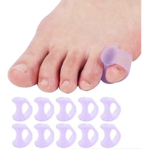 Attelle Little Toe De 10 Paquets, Séparateur D'orteils En Gel, Petit Orteil De Marteau Redresseur D'orteil (Violet)