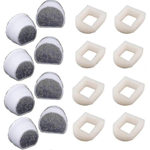 16 Pack De Préfiltres En Mousse Et Filtre À Charbon Compatibles Avec Petsafe Drinkwell Fountain Inox 360 Avalon