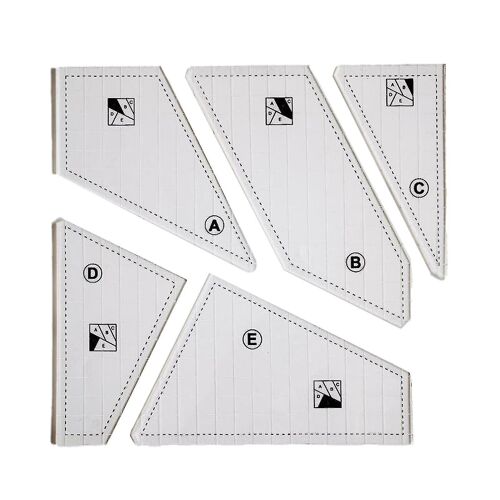Modèle De Coupe De Matelassage Créatif Acrylique Main Patchwork Règle Diy (1set (5pcs))
