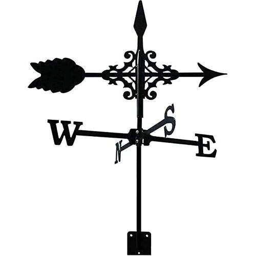 Girouette en métal avec ornement de flèche, jardin H-stake Girouette Girouette Outil de mesure professionnel Indicateur de direction du vent, 35 * 50cm