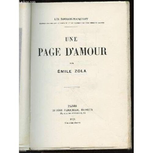 Une Page D'amour - Collection Le Rayon D'honneur.