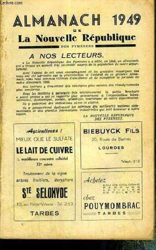 Almanach 1949 De La Nouvelle Republique