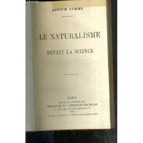 Le Naturalisme Devant La Science