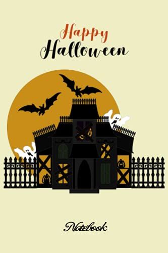 Notebook - Happy Halloween Kids Collection Pumpkin Journal 262: Halloween Journal_6in X 9in X 114 Pages White Paper Blank Journal With Black Cover Perfect Size