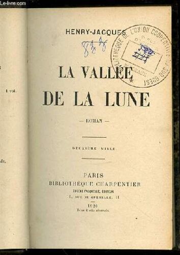 La Vallee De La Lune - Bibliotheque Charpentier.
