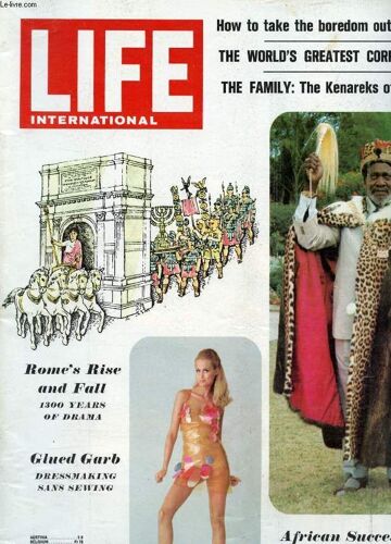 Life, International Edition, Vol. 41, N° 5, Sept. 1966 (Contents: Cover. Rome's Rise And Fall; Glued Garb; African Success Story. Letters. On The Problems Of India And Rhodesia. Kenyatta Of ...