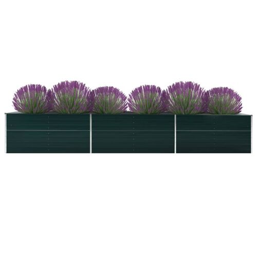Lit Surélevé De Jardin Acier Galvanisé 480x80x77 Cm Vert