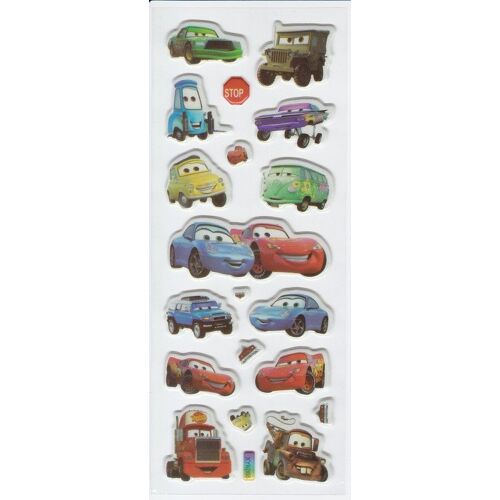 Planche D'autocollants 3d Disney Cars