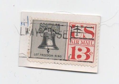 Timbre Cloche Usa Etats Unis Air Mail Let Freedom Ring Oblitéré