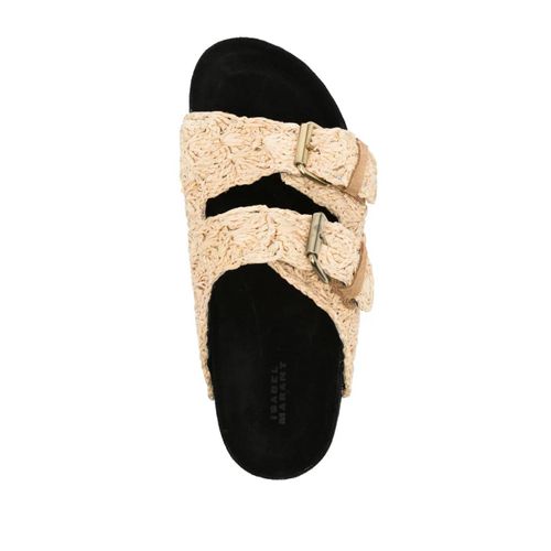 Isabel Marant Sandales Lennyo En Raphia - Tons Neutres
