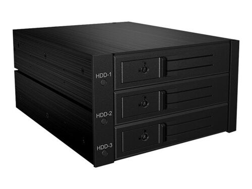 ICY BOX IB-563SSK - Compartiment pour lecteur de support de stockage - 3.5" - noir