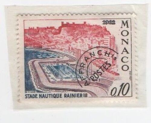 Timbre Monaco Oblitéré Stade Nautique Rainier 3 1962