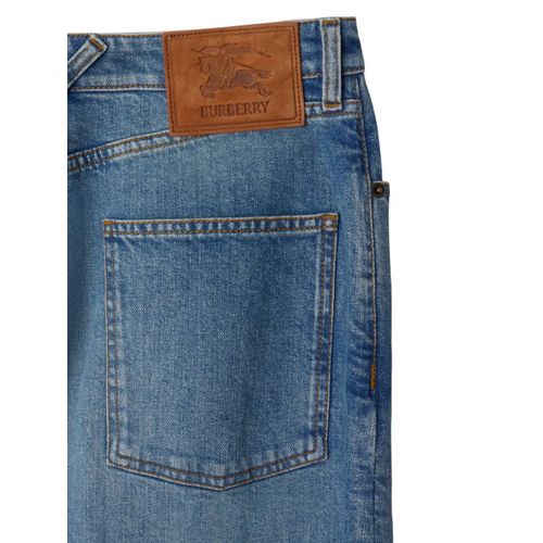 Burberry Jupe En Jean À Coupe Mi-Longue - Bleu
