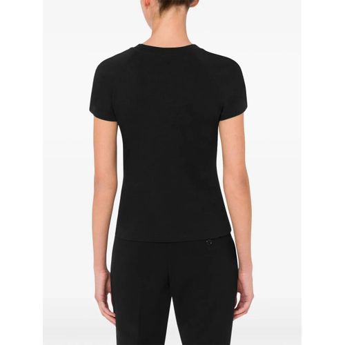 Moschino T-Shirt En Coton À C?ur Brodé - Noir
