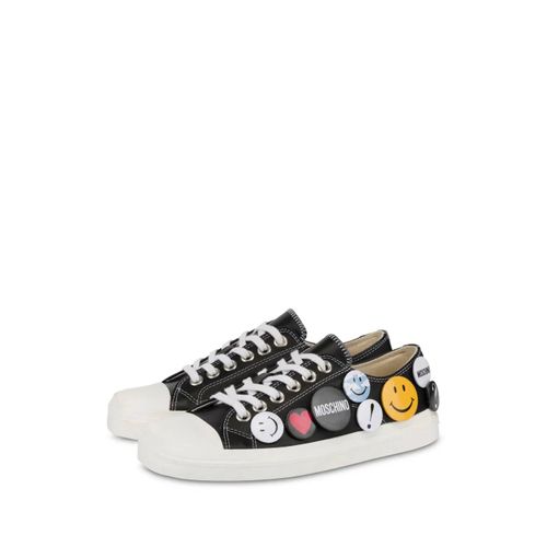 Moschino Baskets À Détails De Pins - Noir
